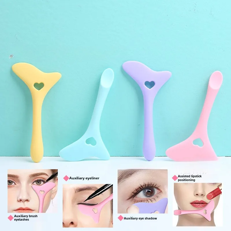 Silicone Beauty Tools Silicone Eyeliner Aid Silicone Beauty Ruler Combo Set Makeup Tools