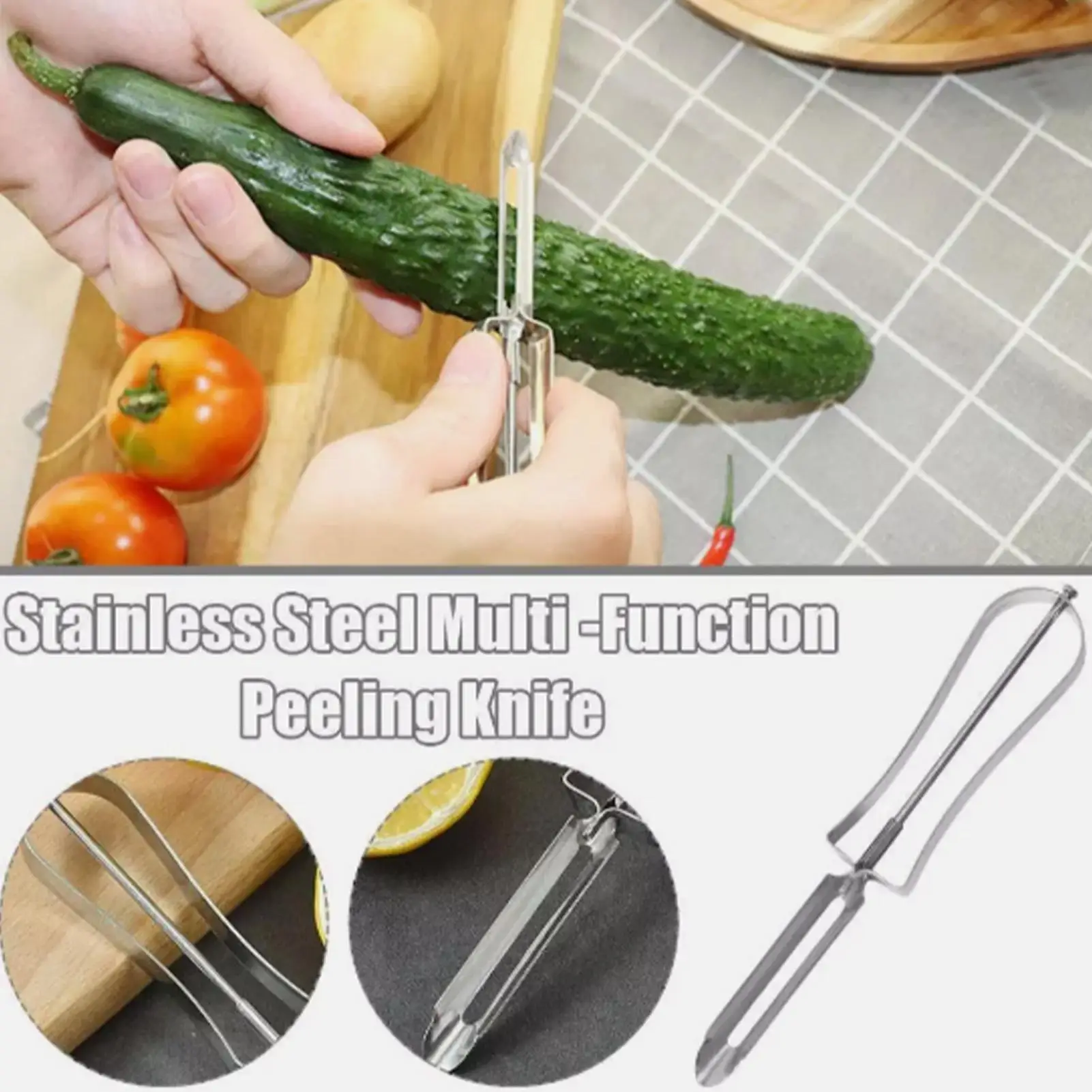 Vegetable Peelers Cutters For Kitchen Stainless Steel Multi-functional Hand Peeler Gadgets With Comfortable Handle