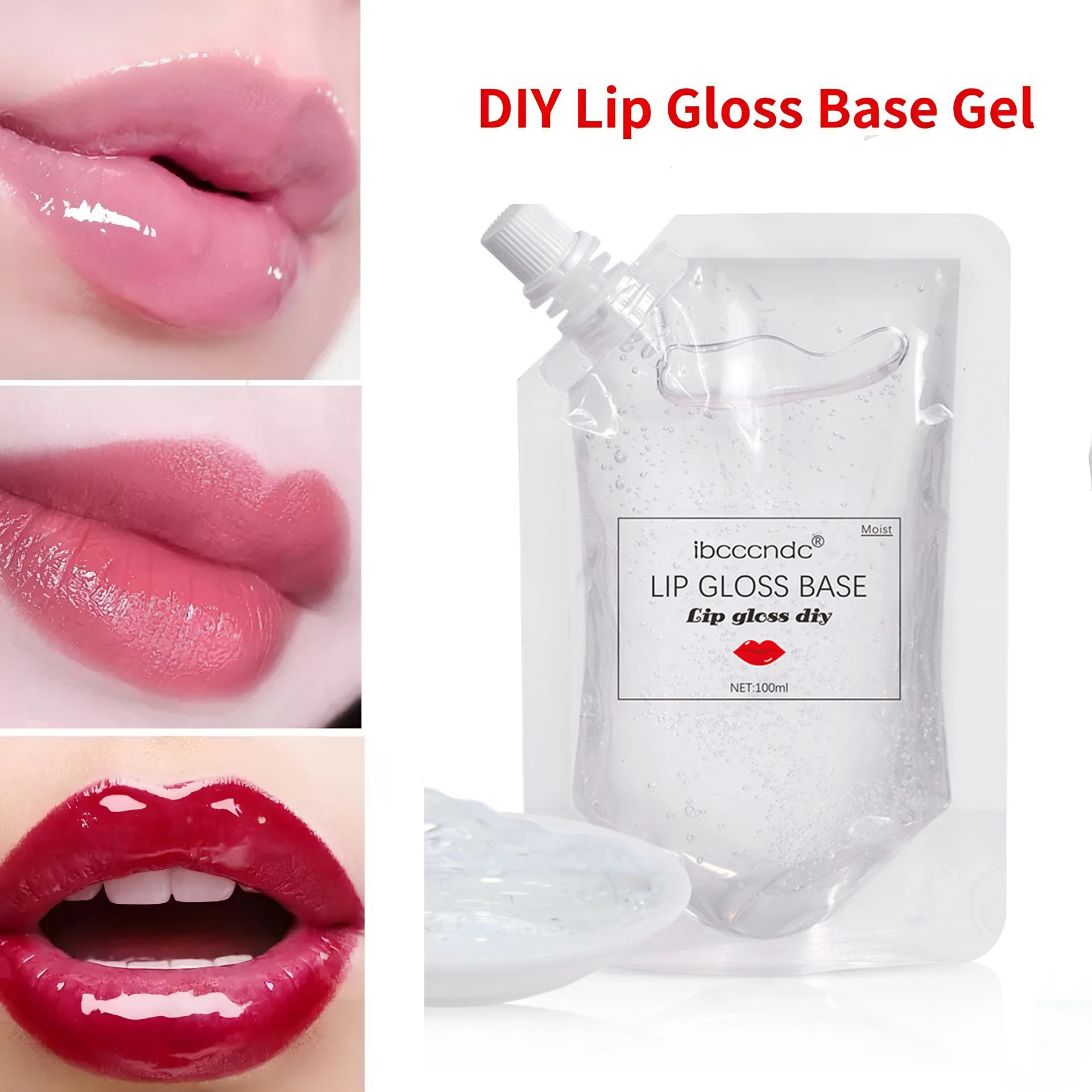 100ml Clear DIY Lip Gloss Base Gel Non Sticky Moisturizing/Matte Raw Liquid Material For Handmade Custom Lip Gloss Lipstick Lips DIY Makeup Supply