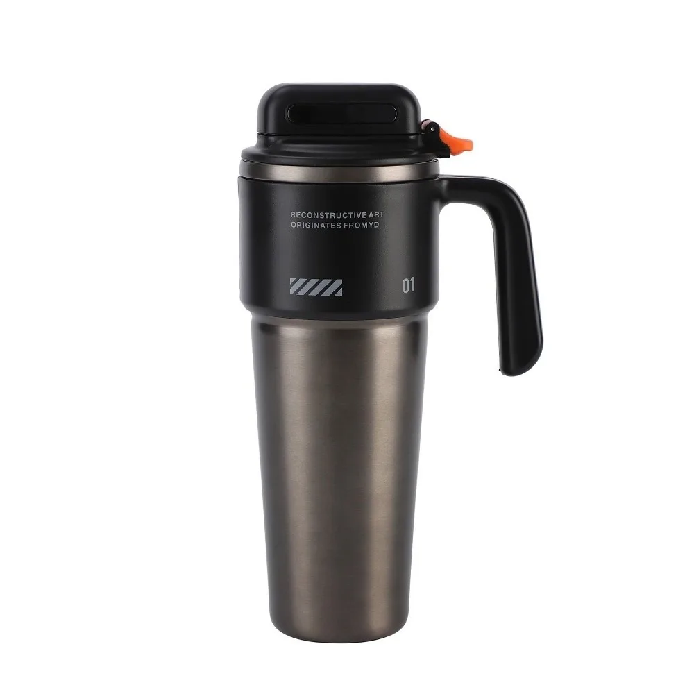 304 Stainless Steel Sports Insulated Bottle Large Capacity One-Click Open Lid Insulated Water Bottle Built-in Straw