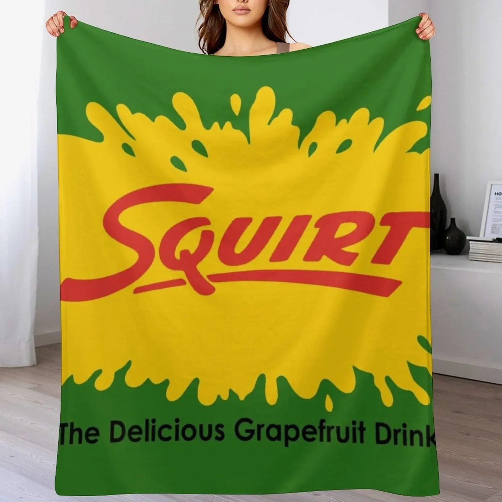 squirt the delicious grapefruit drink Throw Blanket Luxury Throw Camping Retros Thins Blankets