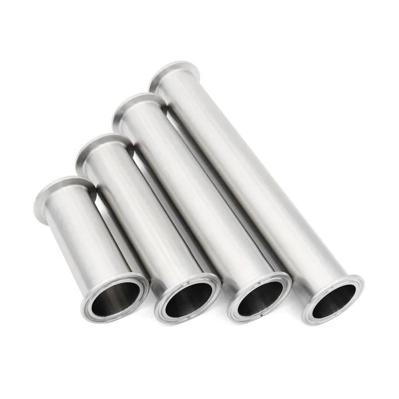 Length100/152/200/254/300mm Sanitary Stainless Steel 304 Pipe Fitting Tube OD 19/25/38/51 Homebrew Ferrule Tri Clamp 50.5 64mm