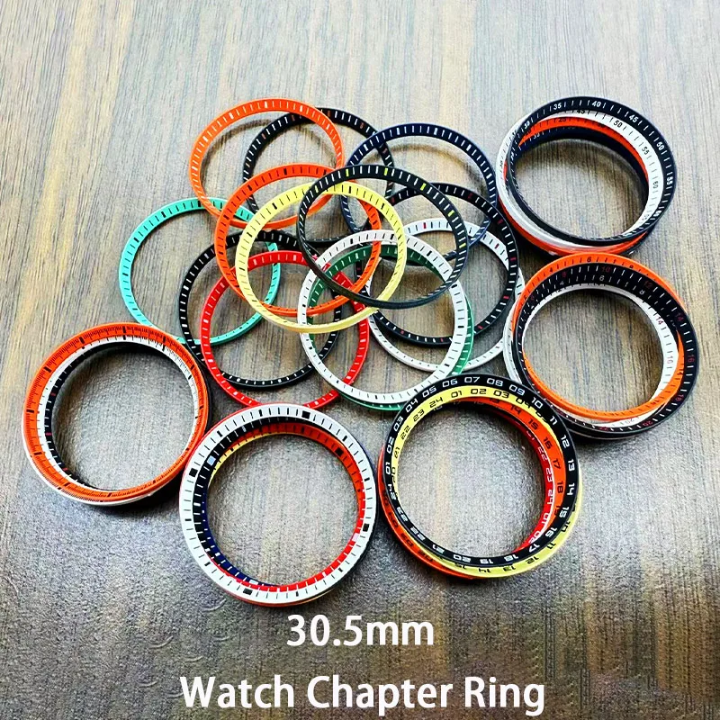 30.5mm Watch chapter ring SKX007 Watch Case Chapter Ring Fit for SKX007 SRPD Case Inner Ring NH35 NH36 Men's Case Refit Parts