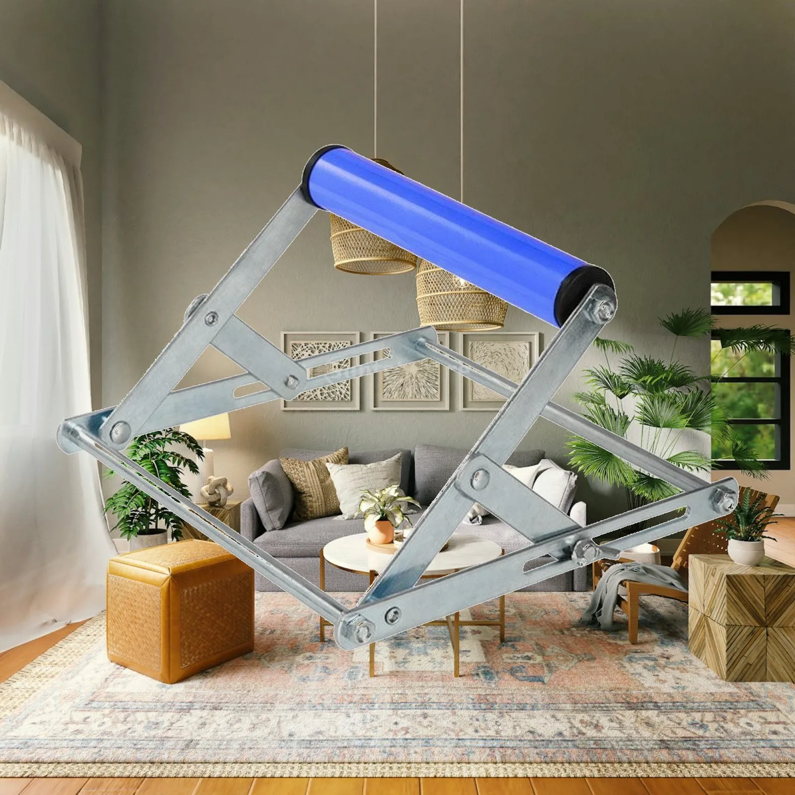 Portable Steel Support Stand Adjustable Height 55-135mm for Cutting Machine Roller Table