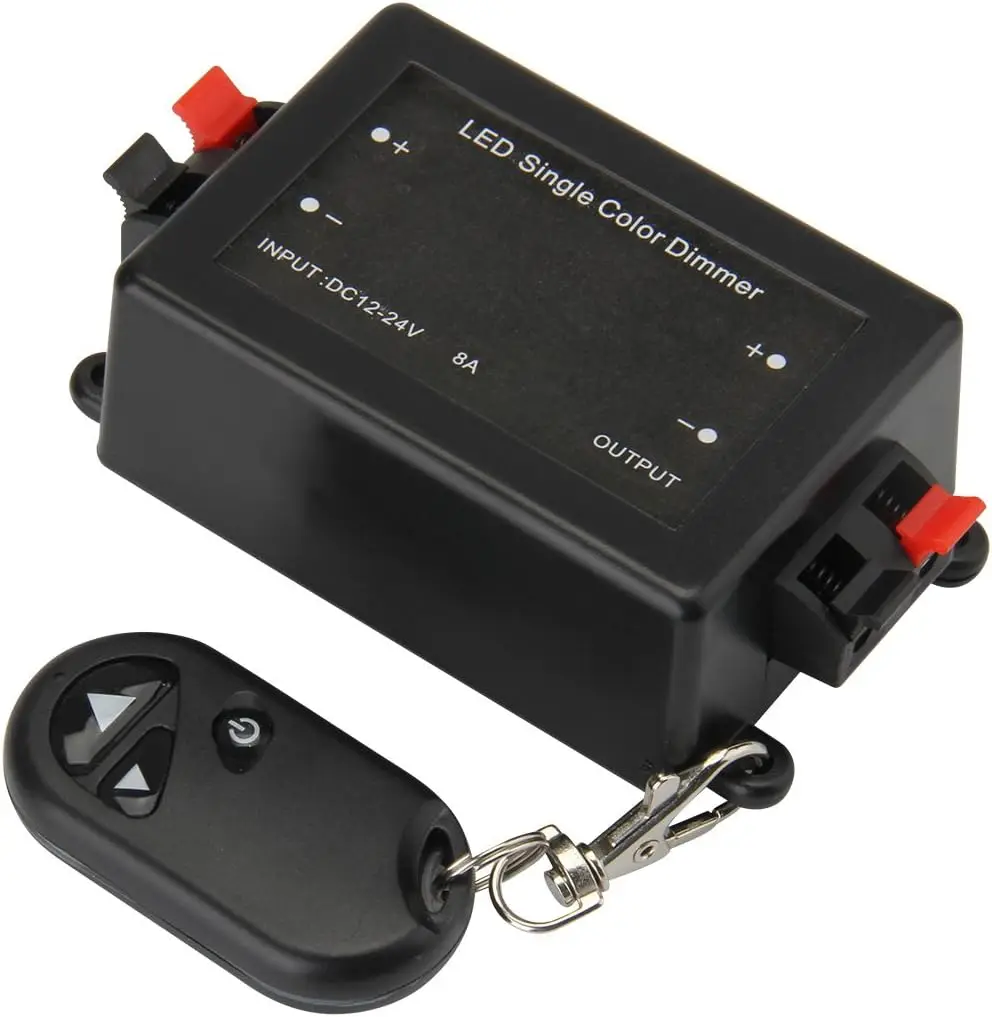 

DC12-24V LED Single Color Light Strip Wireless RF Remote Controller Dimmer for SMD 5050 3528 Single Color LED Strip Light Rope