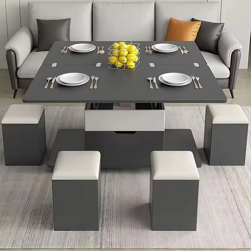 

Dining Table Centerpiece Refined Bold Contemporary Feature Soft Walnut Finish Surface Texture Modern Penthouse Dining