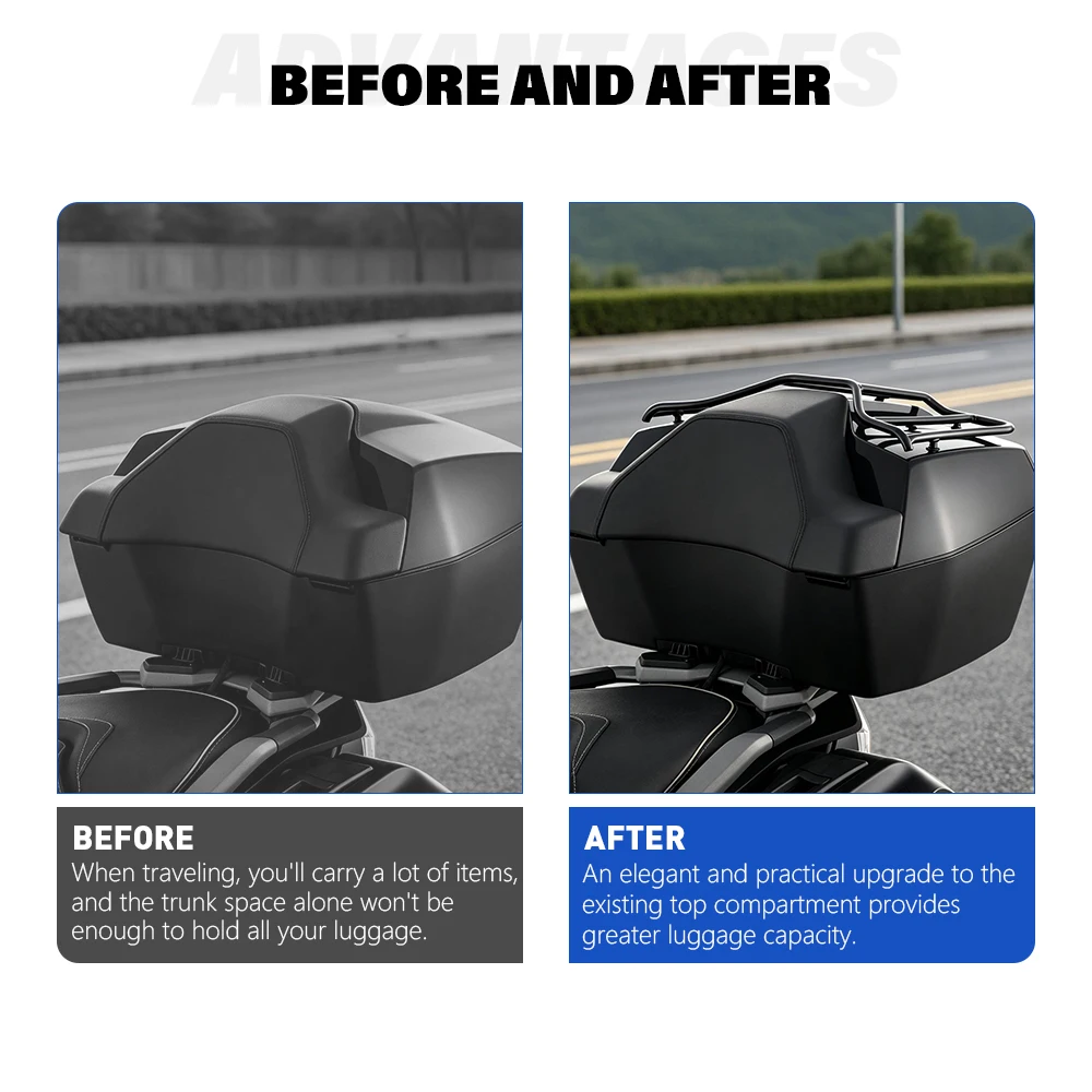 Motorcycle Rear luggage Rack For BMW R 1300 RT  R1300RT  R 1300RT 2025- Accessories TOP CASE RACK Top Case Bracket Tail Holder