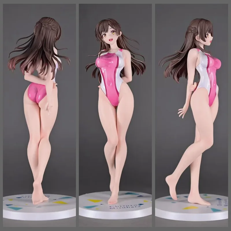 

【New】25cm Rent A Girlfriend Qianhe Mizuhara Swimwear Anime Figure Kanojo Okarishimasu Ichinose Action Figure Model Toy Sexy Gift