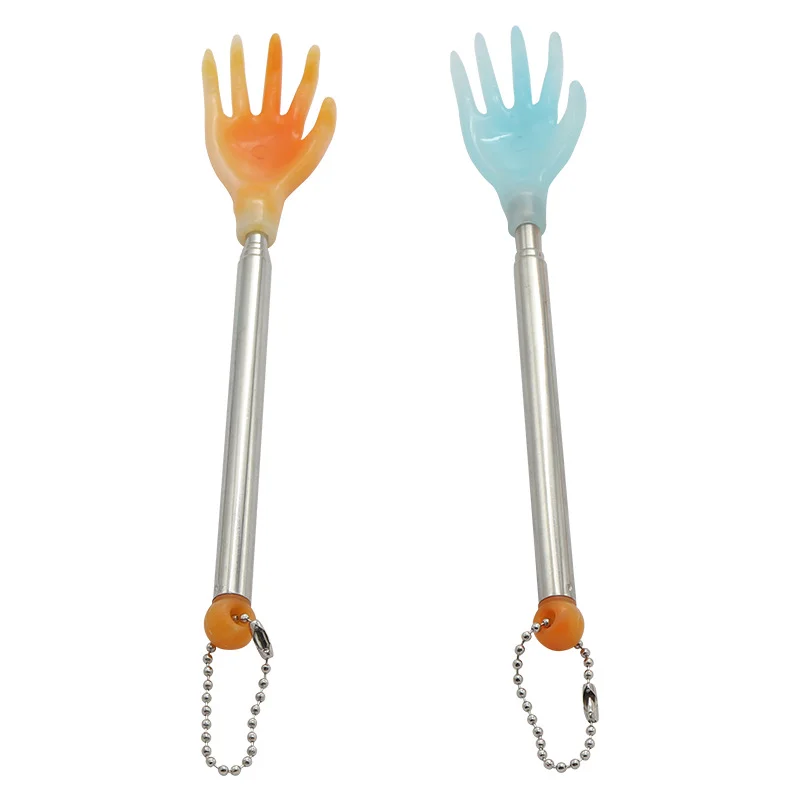 Ajustável em aço inoxidável Back Scratcher, Massageador telescópico Anti-coceira Claw, Back Massage Scratching Stick