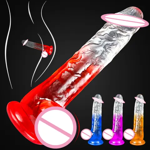 Cheap Realistic Dildo With Suction Cup Huge Jelly Dildos Sex Toys for Woman Fake Dick Big Penis Anal Butt Plug Erotic Sex Shop