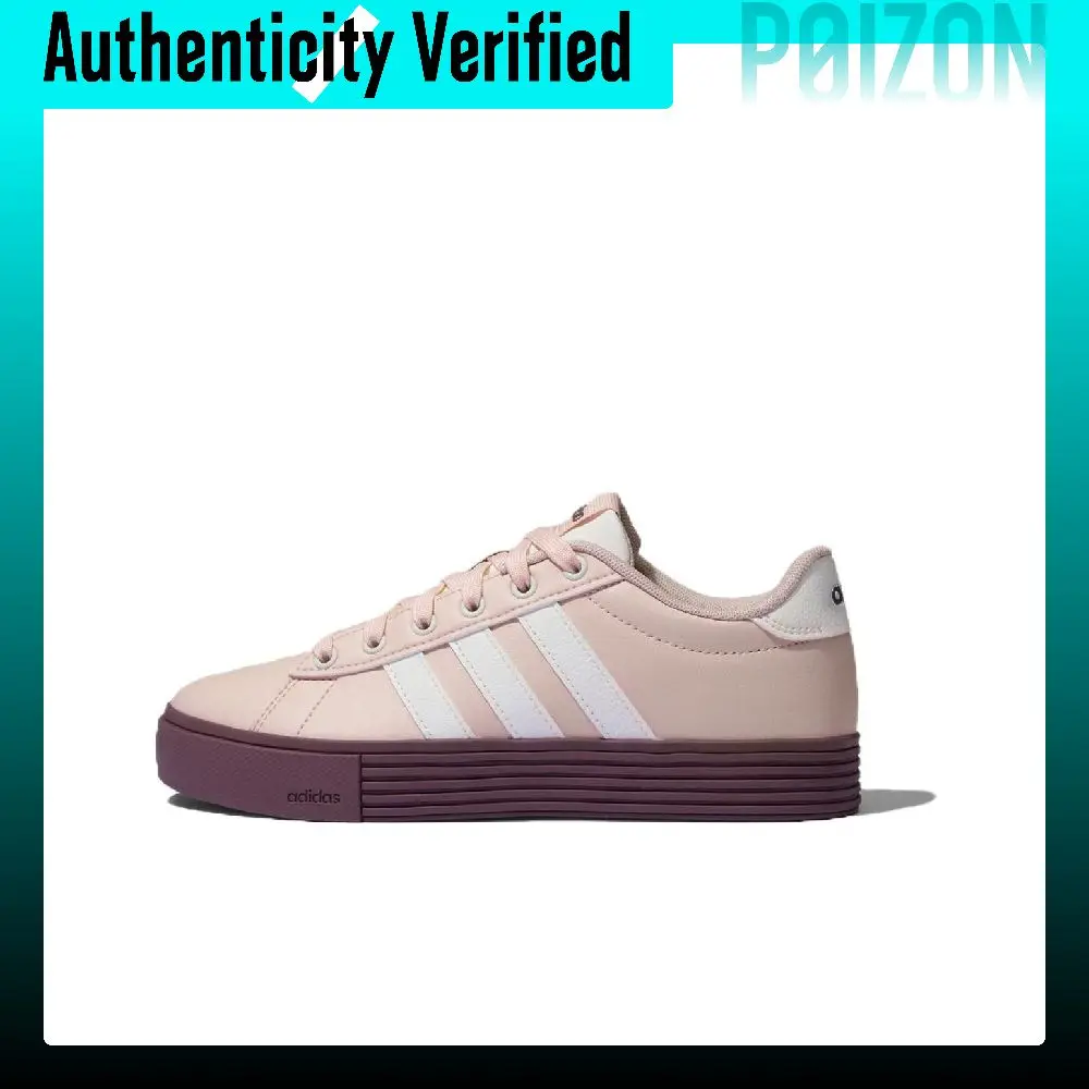 Adidas Daily 4.0 Synthetic Leather Low top Skateboard Shoes Unisex Pink KH8003