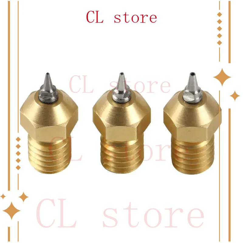 E3D V6 1.75mm 0.2 0.3 0.5 0.4MM Airbrush Nozzle + Adapter upgrade for Ultimaker 2 For Lulzbot MK8 Hotend 3D Printer parts