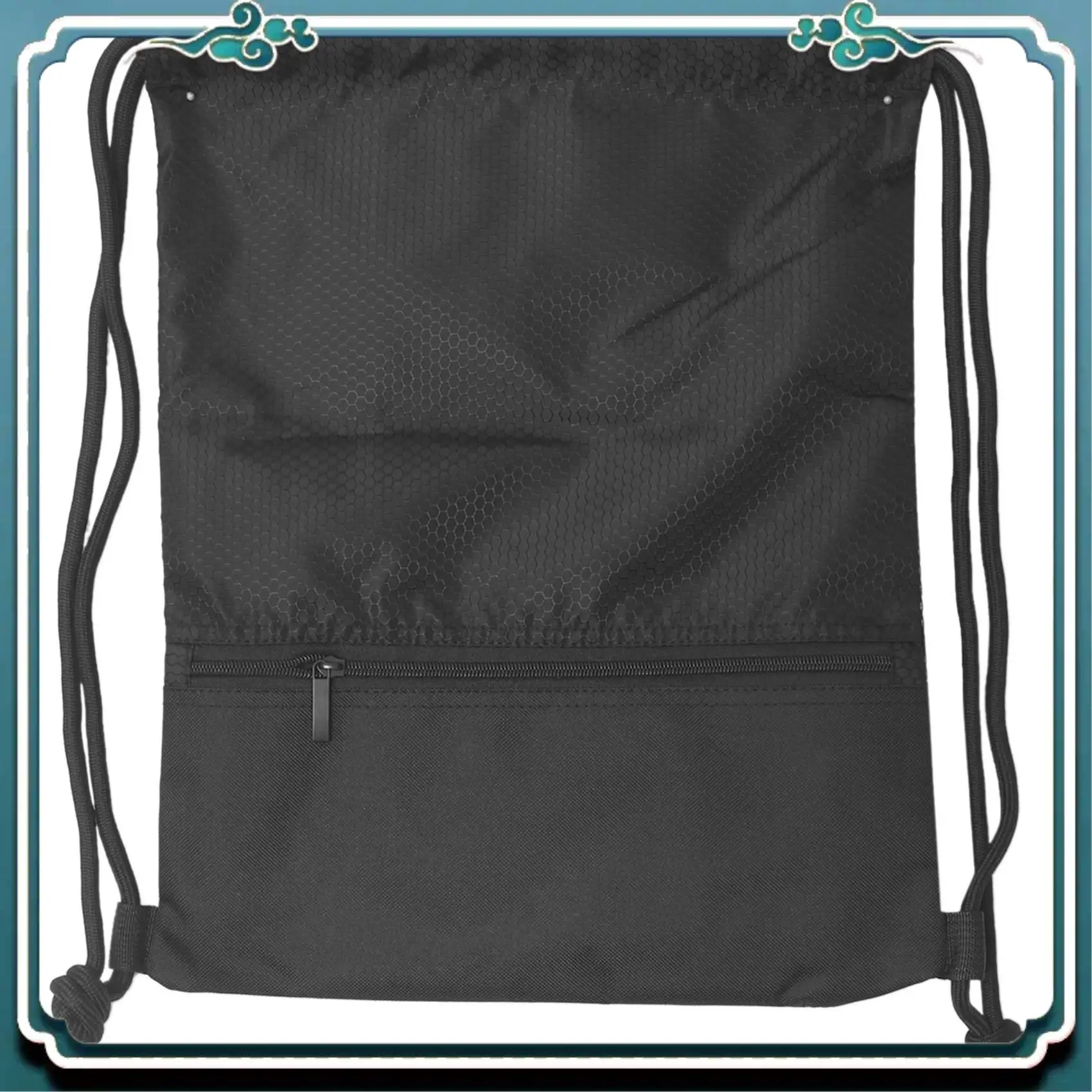 

Надежный уличный женский и мужской нейлоновый черный сверхлегкий рюкзак для футбола, баскетбола, сумка на шнурке для охоты, пешего туризма, тренажерного зала, спорта Ba