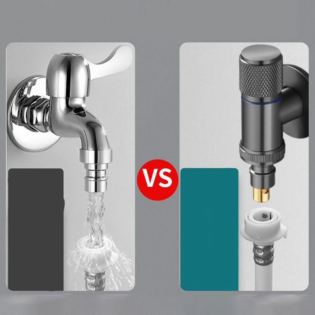 High Durability Stainless Steel Faucet Featuring an Automatic Water Stop Valve Great for Washing Machines and More