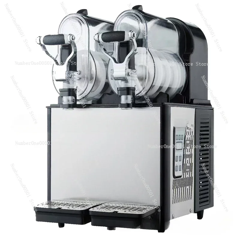 

2025 новая машина для слякоти в магазине холодных напитков 110 В, двухцилиндровая, коммерческая, машина для плавления снега