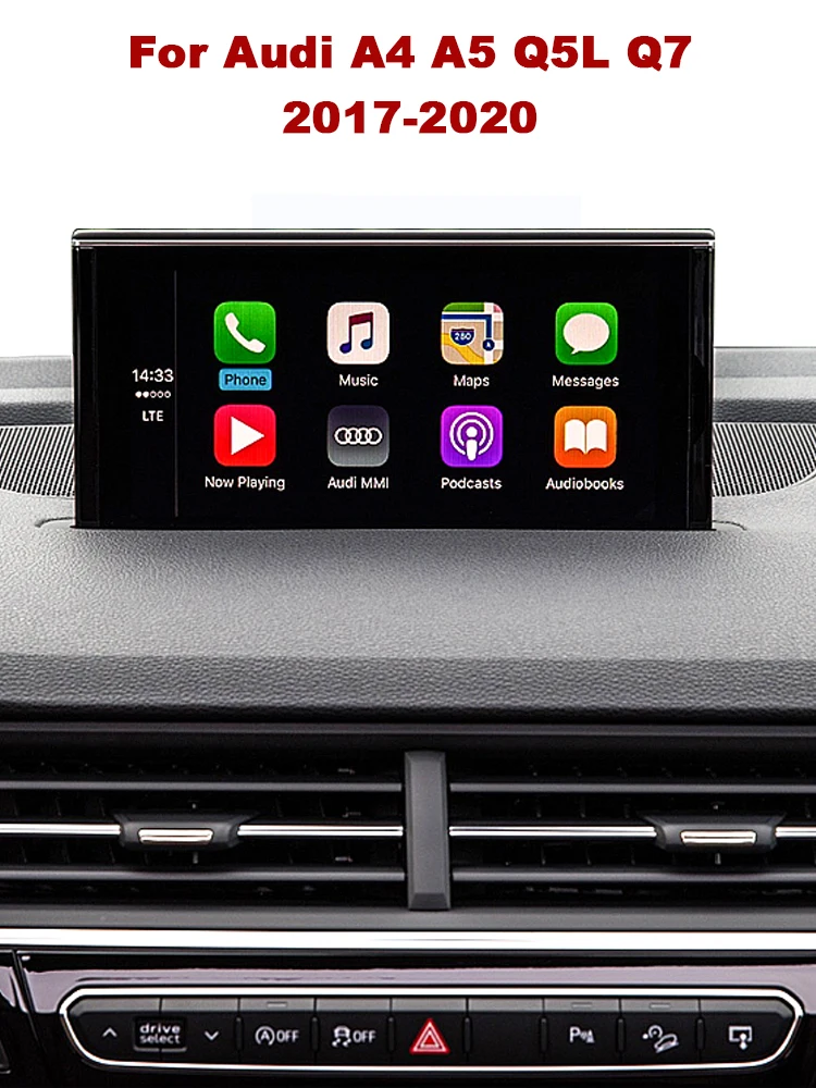 Moduł bezprzewodowego CarPlay i Android Auto do Audi A4, A5, Q5L, Q7 (roczniki 2017, 2019, 2020) – funkcje: Mirror Link, AirPlay, Bluetooth, nawigacja GPS. — 2