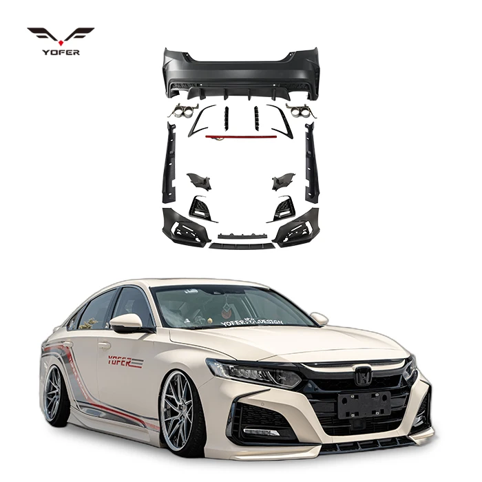 

For Yofer Primer Bodykit Front Rear Bumpers Side Skirts Auto Parts Body Systems Accessories For Accord2018-22