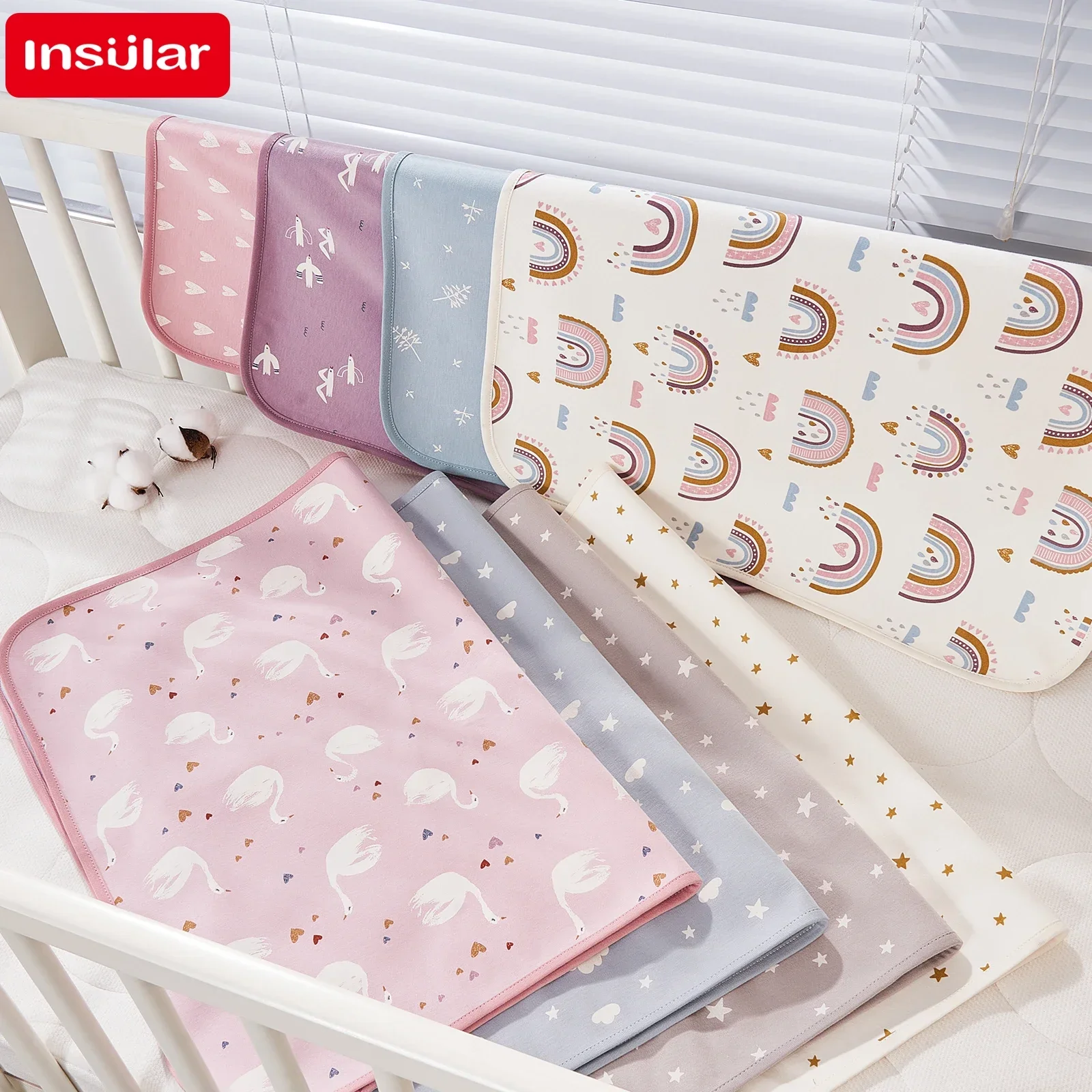 50X70CM Portable Diaper Changing Pad Waterproof Foldable Baby Changing Mat Travel Bed Play Stroller Crib Car Mattress Washable