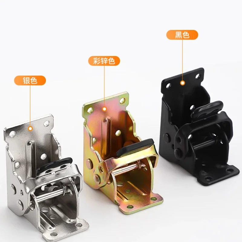 2/4 PCS Folding Leg Hinge Bracket, 0-90-180 Degree Foldable Support Bracket Self-Locking Hinge with Screws