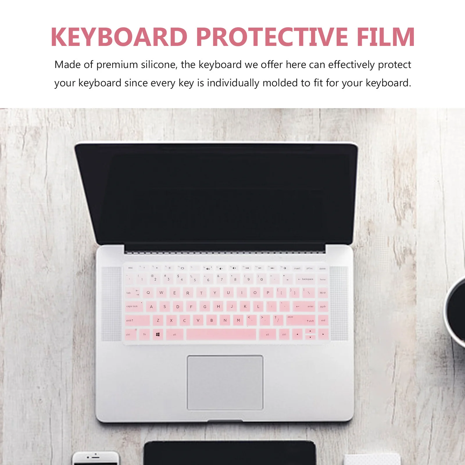 

2 шт., 14 дюймов, чехол для клавиатуры, силиконовая защитная пленка для Hp14q-Cs0001tx, градиентный розовый дышащий аксессуар, чехол для клавиатуры