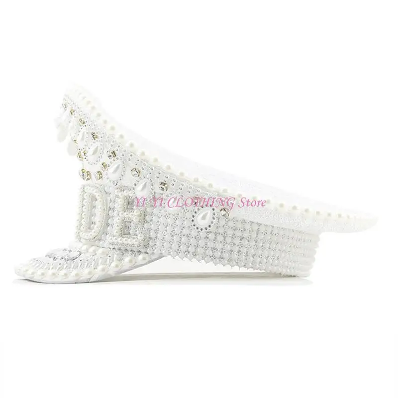 N5KF Woman Wedding Hat BRIDE Hat Shinning Stage Performances Hat