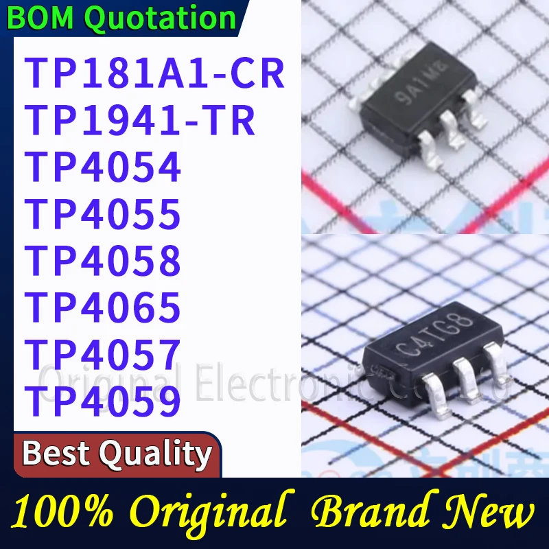 

20 шт./лот TP181A1-CR TP1941-TR TP4054 TP4055 TP4058 TP4065 TP4057 TP4059 В наличии Оригинальные высококачественные