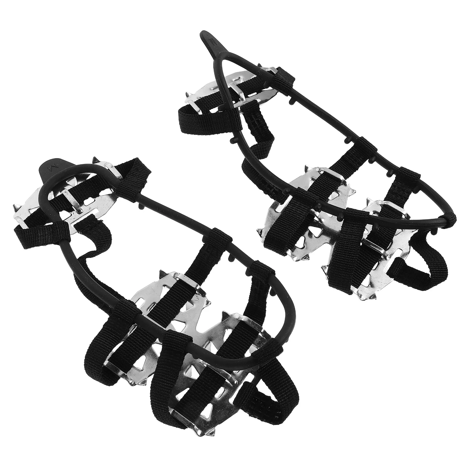 

1Pair Ice Cleats Anti Slip Crampons Durable Traction Spikes for Winter Hiking Mountaineering Snow Walking Shoes Grips
