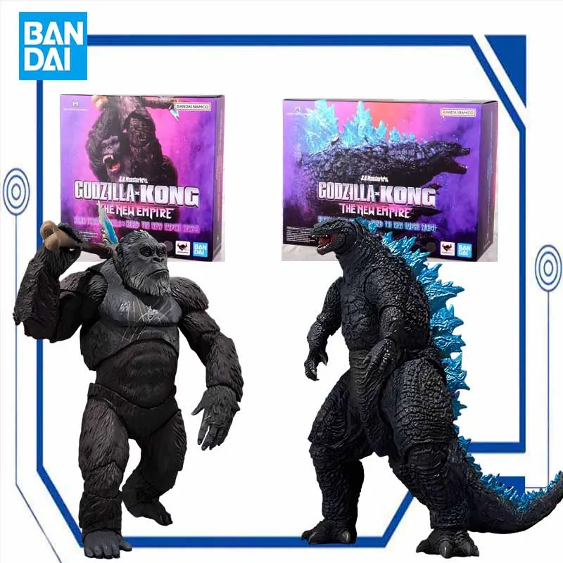 Bandai Original Model Kit S.H.MonsterArts GODZILLA KONG THE NEW EMPIRE 2024 Anime Action Figure Toys for Boys 160mm