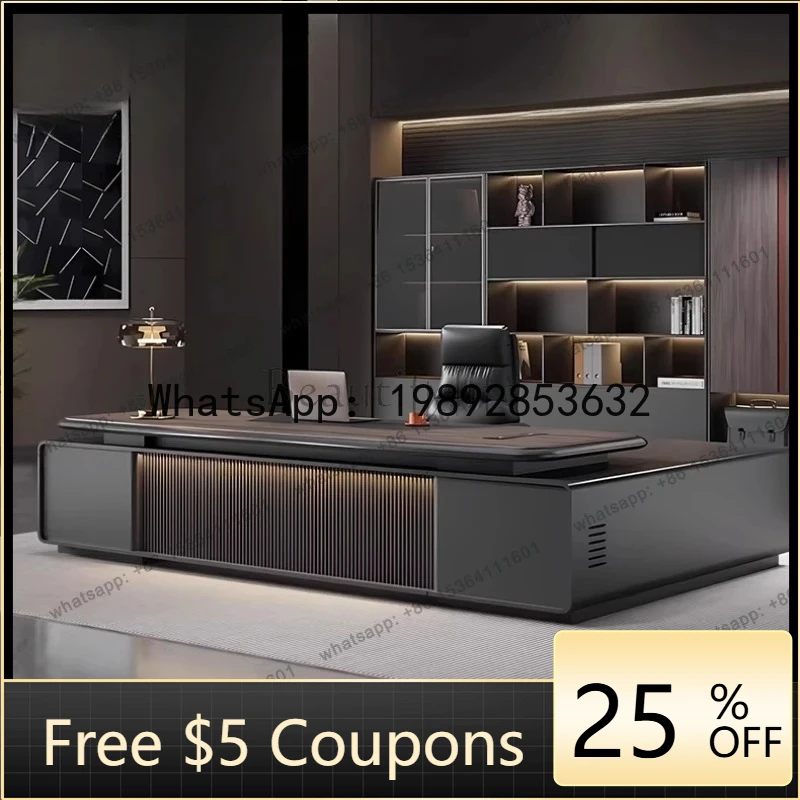 

AB Light Luxury High Quality Oice Desk Organizer L Shape Designer Computer Desks Chair Secretary Conference