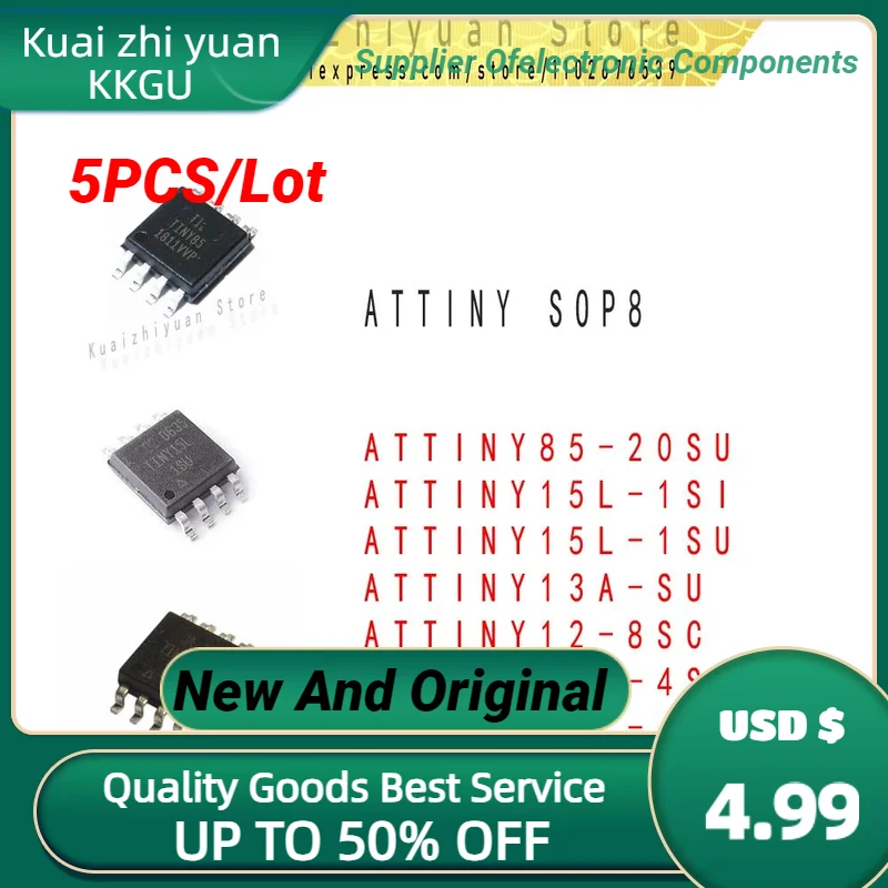 5PCS/Lot New And Original ATTINY13A-SU ATTINY12-8SC ATTINY12L-4SC ATTINY12L-4SI ATTINY15L-1SI ATTINY15L-1SU IC Chip In Stock