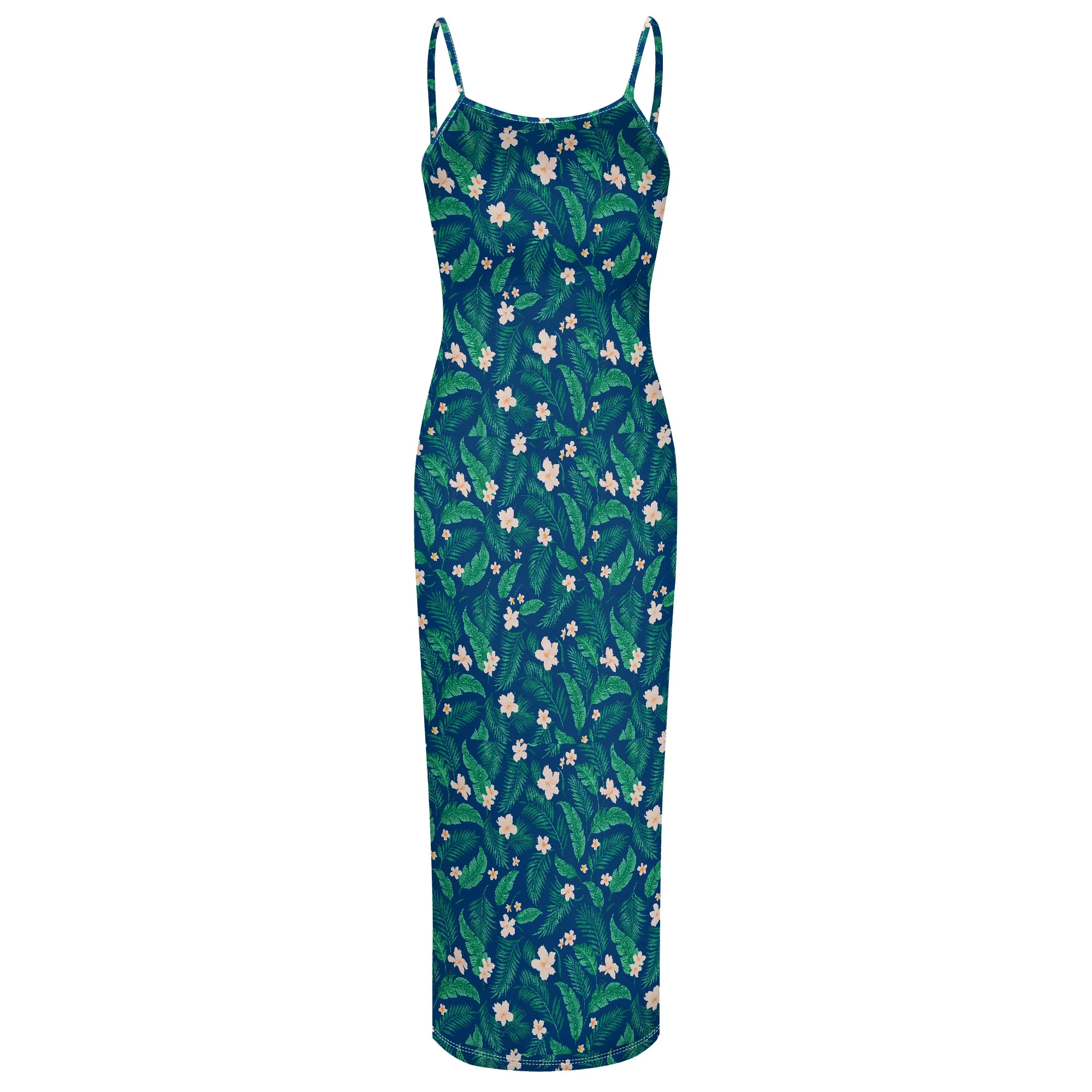 Elegant Womens แฟชั่นฤดูร้อน Casual Slip Dresses สปาเก็ตตี้ Double Lined เซ็กซี่ Bodycon Maxi Dress