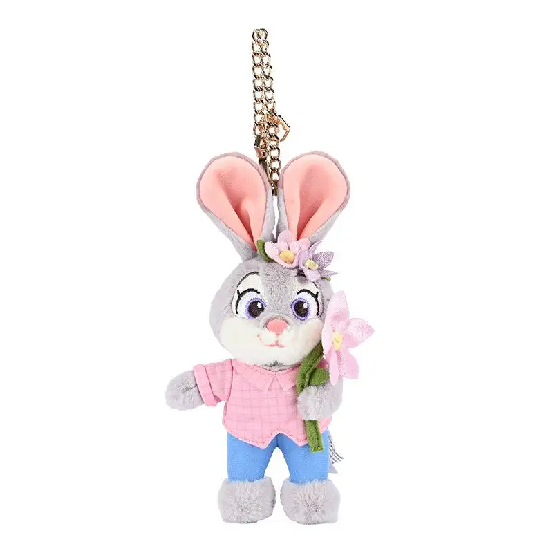 Disney Zootopia Nick Wilde Keychain Kawaii Cartoon Judy Hopps Sloth Plush Toy Backpack Pendant Accessories Friend Birthday Gift