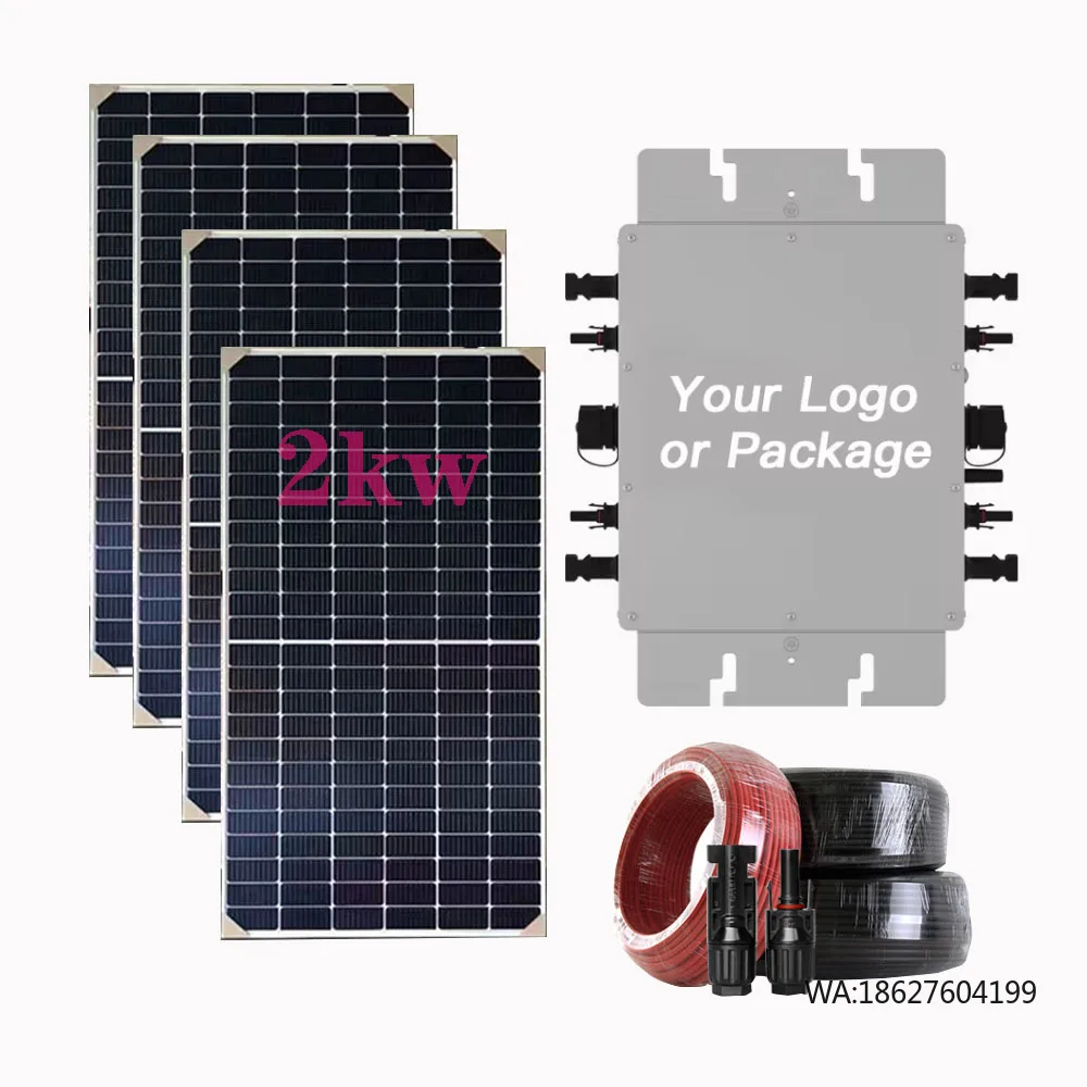 

300W-2KW Micro Inverter Monocrystalline Polycrystalline Silicon Grid-Connected System MPPT Controller Ground Mounting Home Use
