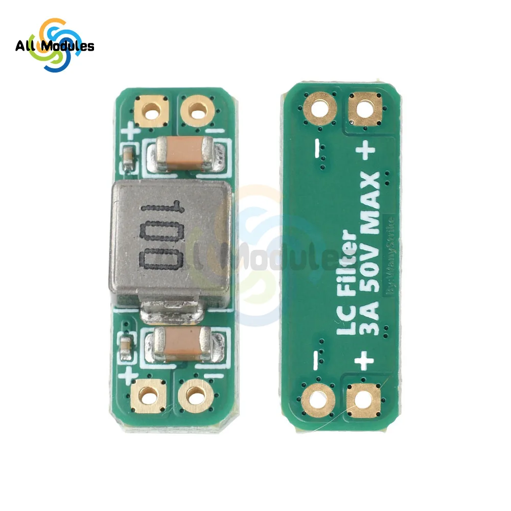 

DC 50V 3A LC Power Filter Module Anti-Interference Noise Suppressor for Video Signal Transmission Ripple Interference Filter