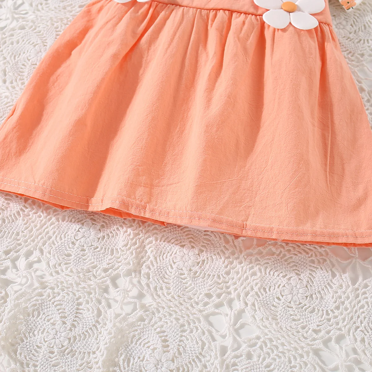 Baby Girl Dresses Summer Flower Printed Sweet Doll Collar Short Sleeved Children Clothing for Baby