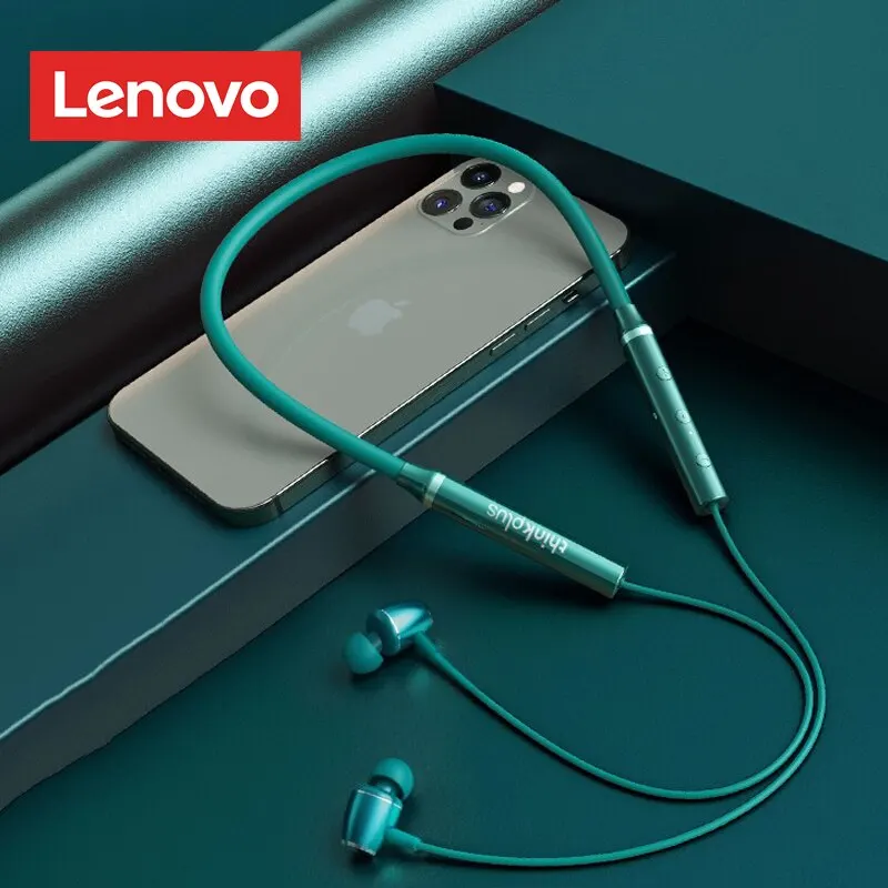 Lenovo He05x Ⅱ Tai nghe đeo cổ Bluetooth 5.0 Tai nghe không dây Tai nghe đeo cổ từ tính tai nghe thể thao chống nước có Mic