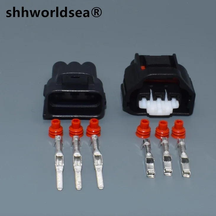 shhworldsea 3 Pin 11261 7283-1133-10 Female Male Auto Sensor Connector For Toyota 1JZ TPS Plug non E Throttle Automotive Socket