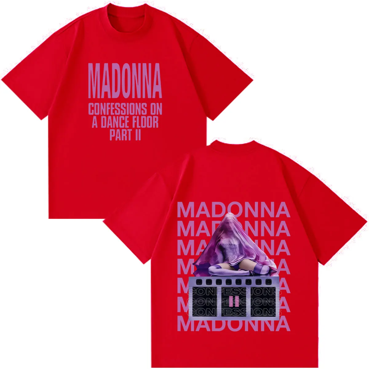 Madonna CONFESSIONS II Album Tour 2026 Print T-shirt Men Women Hip