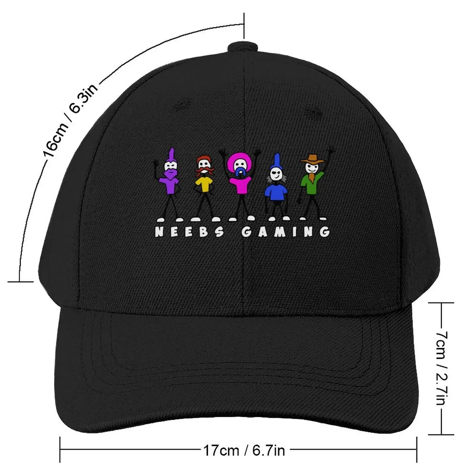 Neebs Gaming Stick Figures Baseball Cap Hat Beach Wild Ball Hat fishing hat Girl Men's