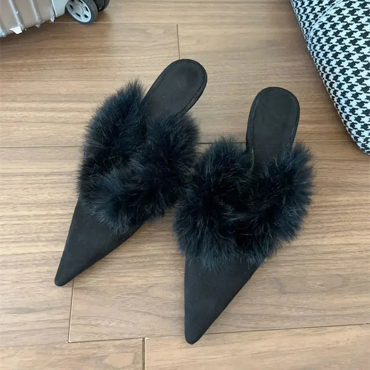 

Spring 2026 New Arrivals: Women's Fashion Slippers, Pointed-Toe Half-Slippers, Thin-Heel High-Heel Covered-Toe Slippers