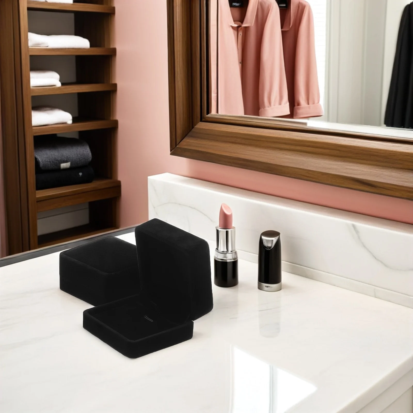 

6pcs Jewelry Box 2.75X2.75X1.57In Small Storage Case For Necklaces Rings Earrings Portable Travel Organizer Gift For Women Girls