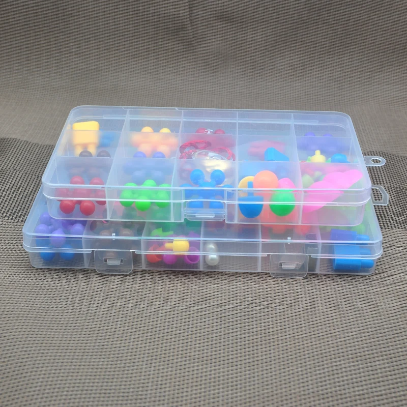 투명 데스크탑 스토리지 멀티 그리드 보관함, 플라스틱 쥬얼리 칸막이, 휴대용 쥬얼리 박스, 작은 귀걸이 링 박스