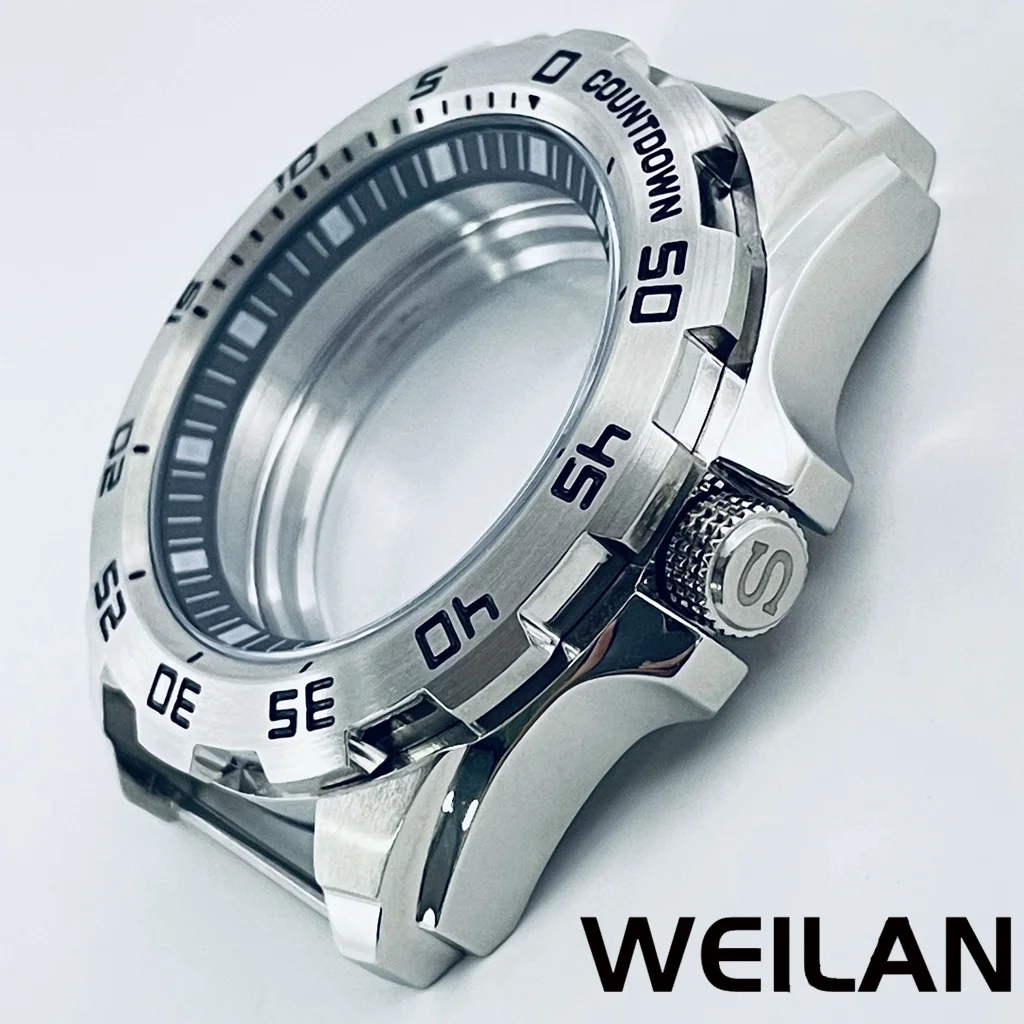 44 ملم للحركات NH34، NH35، NH36، NH38، NH39، NH70 حافظة فضية من الفولاذ المقاوم للصدأ