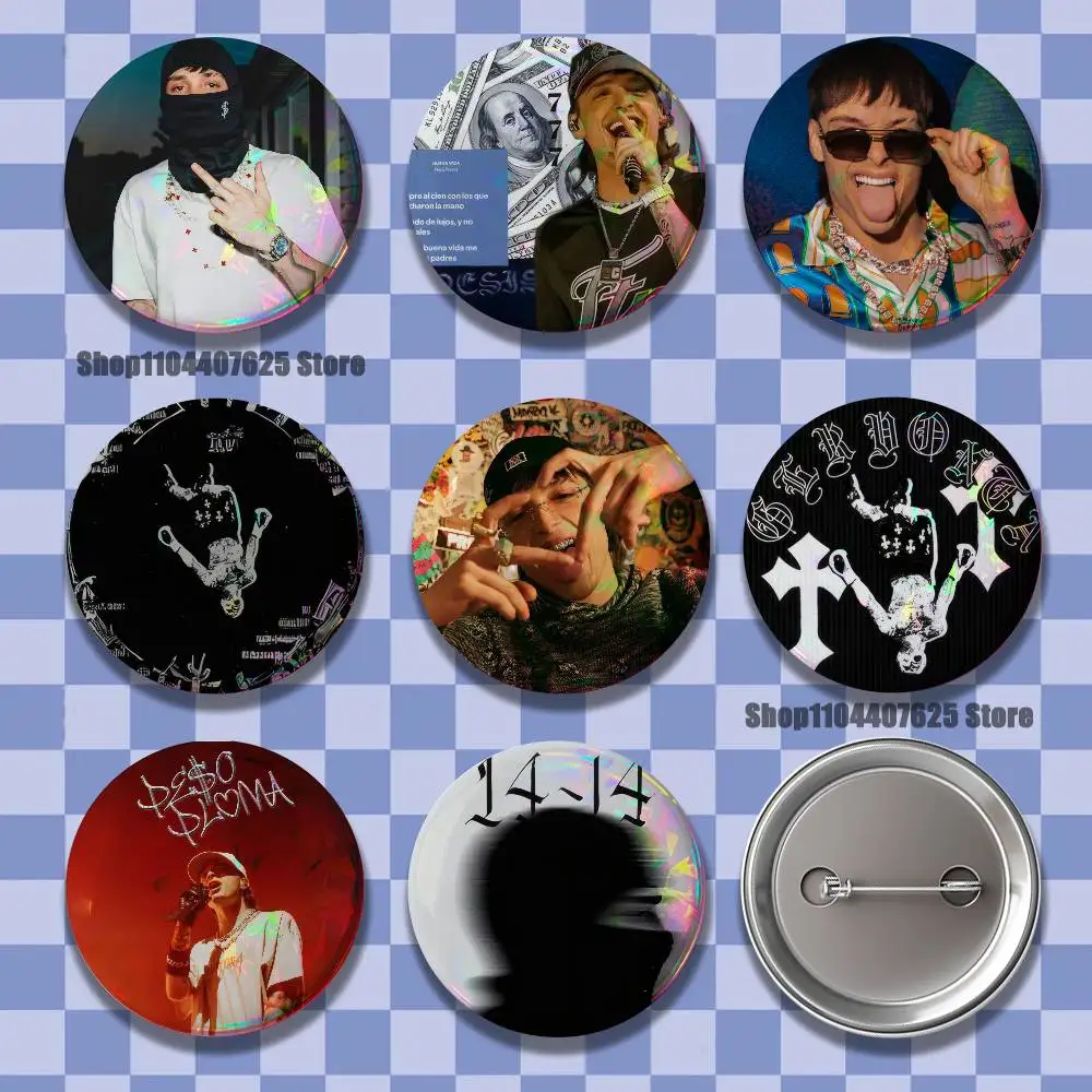 

G-Gervonta Peso P-PlumaS Badge on Backpack Clothes decoration Tinplate Round Brooch Funny Custom Gifts for Friend