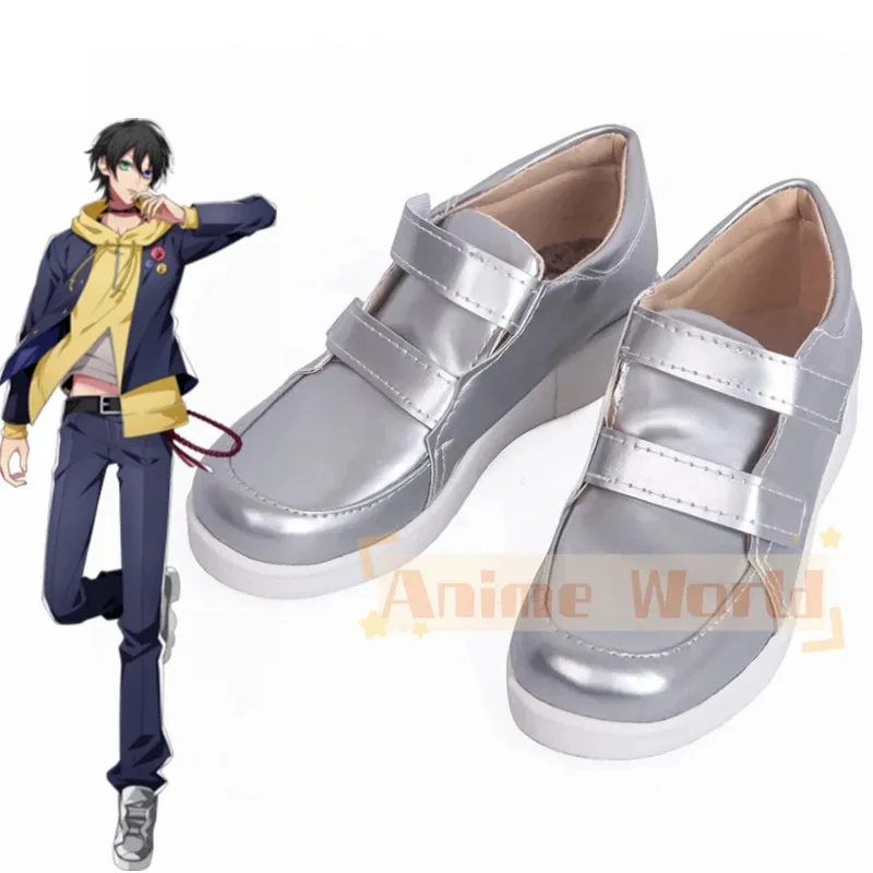 

Yamada Saburo Shoes Cosplay Division Rap Battle DRB Saburo Yamada Cosplay Shoes Silver Boots Custom Made