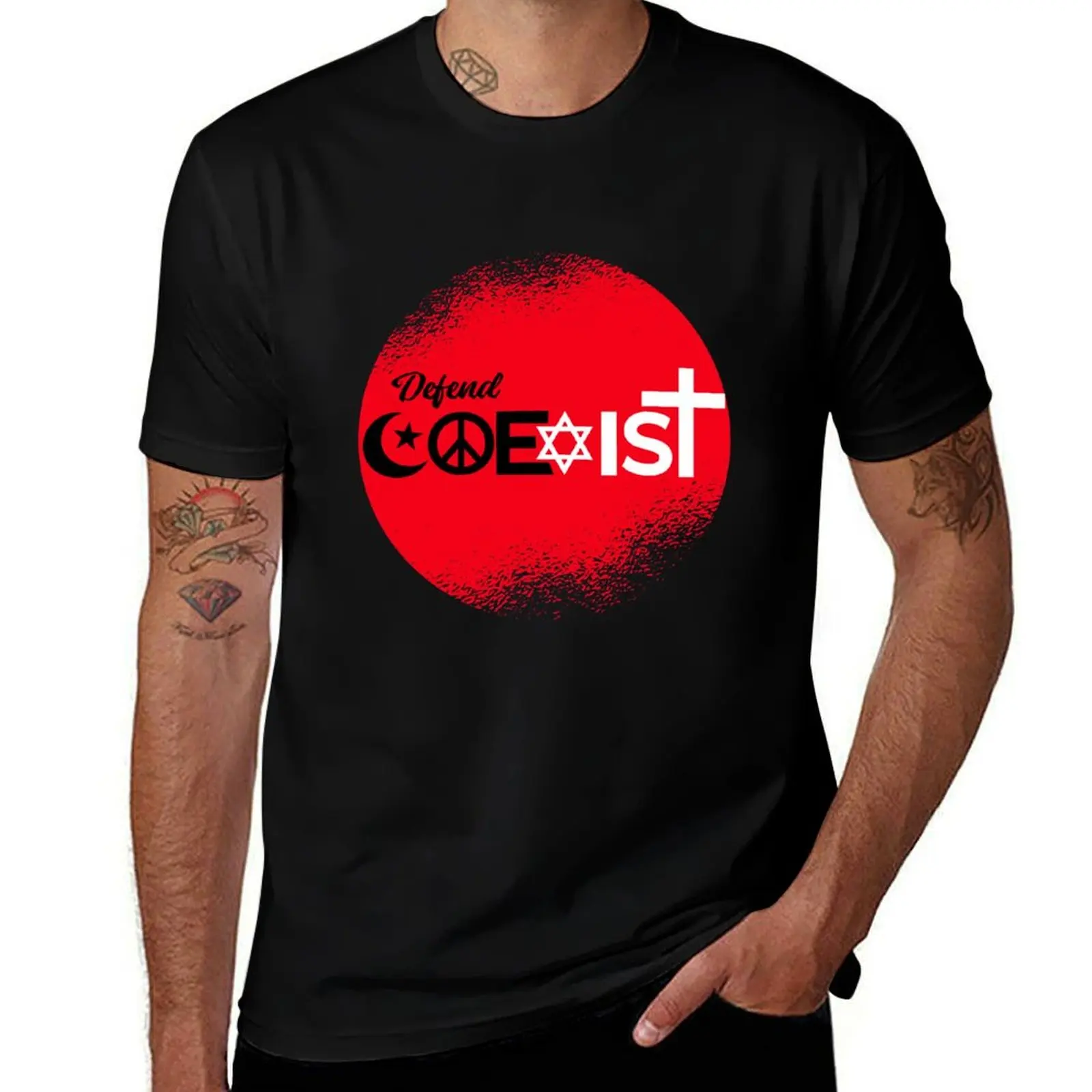 

defend coexist T-Shirt Casual Daily Outfit T-Shirt
