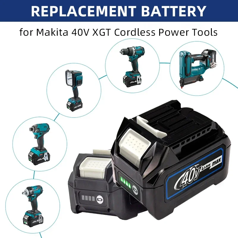 Imagem -03 - Substituição de Células Li-ion Recarregável para Makita Bateria da Ferramenta Elétrica 4000mah Xgt Bl4040 Bl4025 Bl4020 Bl4050 Bl4060