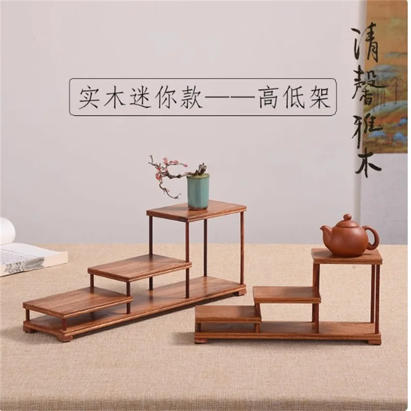 

Mini Bonsai Vase Collesction Display Shelf,Home Decoration,Pedestal,Base,