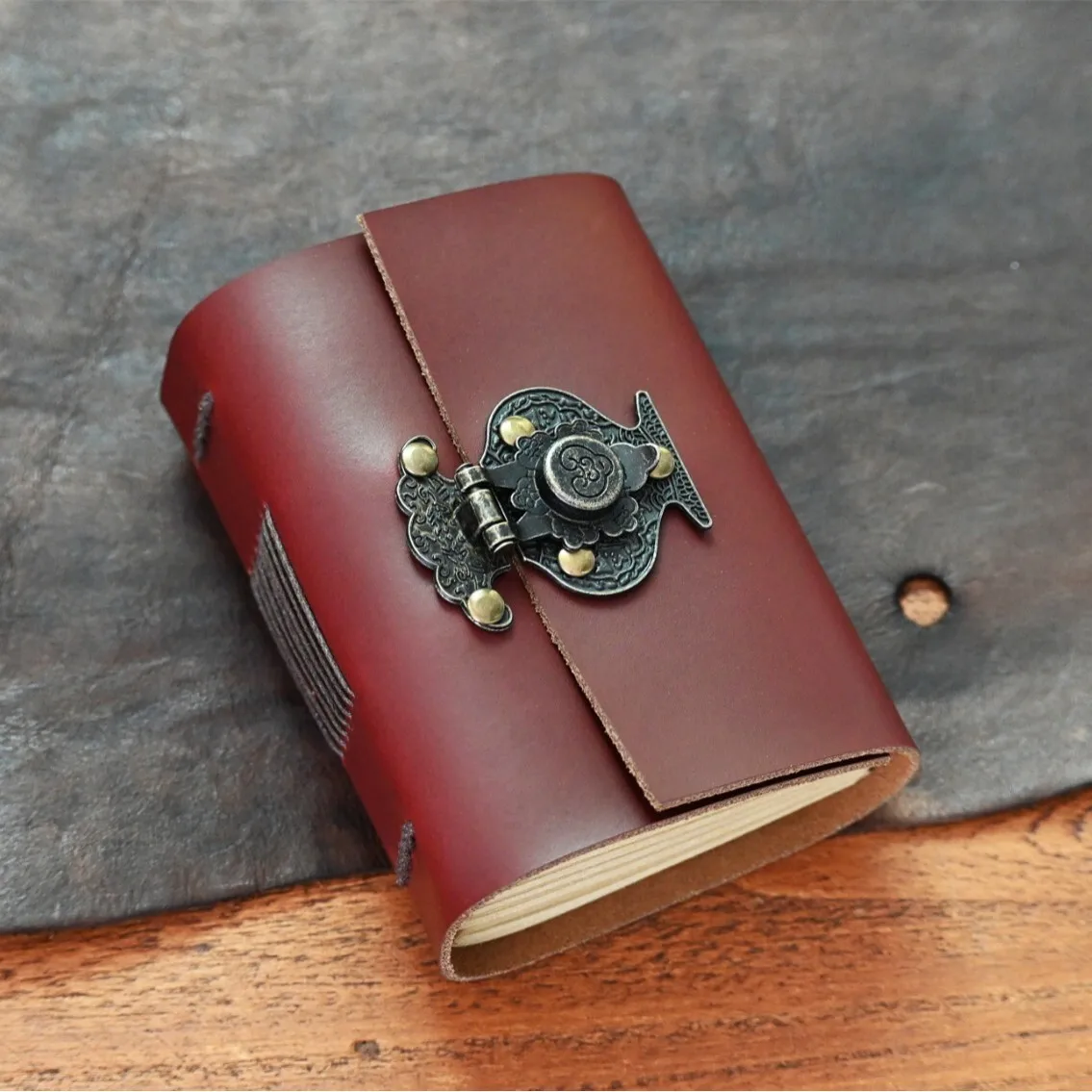 A7 Cute Notebook Portable Small Size Blank Mini Pocket Notepad Genuine Leather  Leather Journal NoteBook