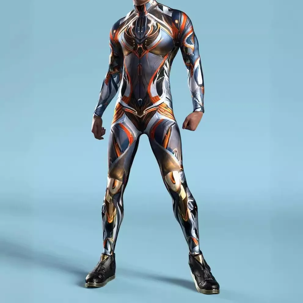 Mannen Bodysuit Cosplay 3d Steampunk Armor Jumpsuit Zentai Jumpsuit Cyberpunk Halloween Carnaval Cosplay Kostuum Romper Boys